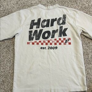 1st Phorm Hard Work Graphic Tee - Cream